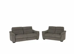 Zetel Notch 2,5+2-zit - stof - donkergrijs met relax