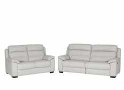 Zetel Olympe 2,5+2-zit - leder - beige met relax