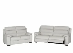 Zetel Olympe 2,5+2-zit - leder - beige met relax