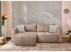 Zetel Relax Bigsofa 4-zit - stof - rosa