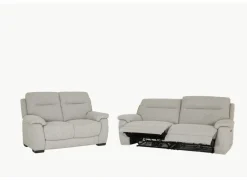 Zetel Saipan 2,5+2-zit - stof - grijs met relax