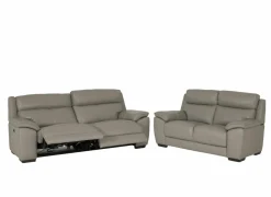Zetel Singer 2,5+2-zit - leder - taupe met relax