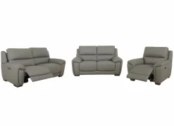 Zetel Sneak 2,5+2+1-zit - leder - elephant met relax