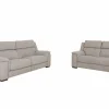 Zetel Still 2,5+2-zit - stof - silver grey met relax