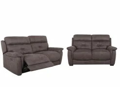 Zetel Twitch 2,5+2-zit - stof - grijs