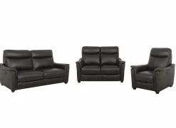 Zetel Wise 2,5+2+1-zit - leder - walnut elektrisch