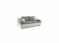Zetelbed Lincoln 2 persoons - 203x102cm -  stof & lederlook - beige & grijs