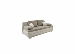 Zetelbed Lincoln 2 persoons - 203x102cm -  stof & lederlook - taupe & beige