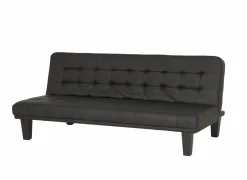 Zetelbed Molina 1 persoon - 180x90cm - lederlook - zwart