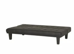 Zetelbed Molina 1 persoon - 180x90cm - lederlook - zwart