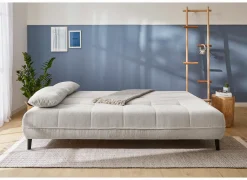 Zetelbed Till 2-persoons - stof - beige met opbergruimte