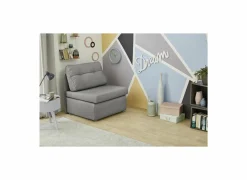 Zetelbed Tunis 1 persoons - 85x82cm - stof - grijs