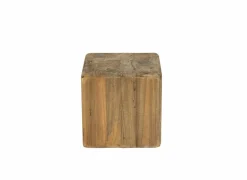 Zuil Qubit 20x20x20cm - gerecycleerd den massief - naturel