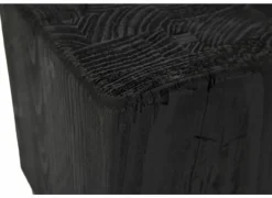 Zuil Qubit 20x20x20cm - gerecycleerd den massief - zwart