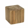 Zuil Qubit 15x15x15cm - gerecycleerd den massief - naturel