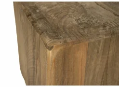 Zuil Qubit 15x15x15cm - gerecycleerd den massief - naturel