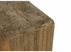 Zuil Qubit 15x15x15cm - gerecycleerd den massief - naturel