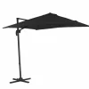 Zweefparasol Thalassa 250x250cm zwart met beschermhoes